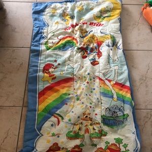 Rainbow Brite kids sleeping bag vintage